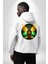 Yazlık Neon Sarı-Yeşil Kadın Melek Beyaz Kapüşonlu Sweatshirt Kadın Erkek Ön Minimal Sırt Baskılı 3