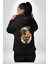 Tutuklu Ama Havalı Köpek Hapishane Stilinde Siyah Kapüşonlu Sweatshirt Kadın Erkek Ön Minimal Sırt Baskılı 5