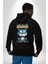 Kendi Tavrını Getiren Kedi Komik Kedi Siyah Kapüşonlu Sweatshirt Kadın Erkek Ön Minimal Sırt Baskılı 5