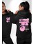 Drama Olmadan Moda Siyah Kapüşonlu Sweatshirt Kadın Erkek Ön Minimal Sırt Baskılı 1