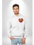 Renkli Aşk Çiçekleri Gerbera Papatya Beyaz Kapüşonlu Sweatshirt Kadın Erkek Ön Minimal Sırt Baskılı 2