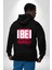 Be Yourself Baskılı Özgün ve Şık Grafik Tasarım Siyah Kapüşonlu Sweatshirt Kadın Erkek Ön Minimal Sırt Baskılı 5