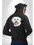 Sevimli Maltese Köpek Tasarımı Siyah Kapüşonlu Sweatshirt Kadın Erkek Ön Minimal Sırt Baskılı 3