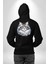 Norveç Orman Kedisi Siyah Kapüşonlu Sweatshirt Kadın Erkek Ön Minimal Sırt Baskılı 3