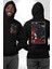 Team Godzilla Anime Efsanevi Canavar Anime Siyah Kapüşonlu Sweatshirt Kadın Erkek Ön Minimal Sırt Baskılı 1