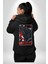 Team Godzilla Anime Efsanevi Canavar Anime Siyah Kapüşonlu Sweatshirt Kadın Erkek Ön Minimal Sırt Baskılı 3
