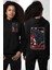 Team Godzilla Anime Efsanevi Canavar Anime Siyah Kapüşonlu Sweatshirt Kadın Erkek Ön Minimal Sırt Baskılı 4