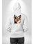 Sevimli Chihuahua Küçük Irk Köpek Beyaz Kapüşonlu Sweatshirt Kadın Erkek Ön Minimal Sırt Baskılı 3