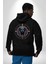 Mısır Mitolojisi Nut Mistik Gökyüzü Tanrıçası Siyah Kapüşonlu Sweatshirt Kadın Erkek Ön Minimal Sırt Baskılı 3
