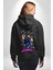Jojo's Bizarre Adventure Jotaro Anime Karakteri Siyah Kapüşonlu Sweatshirt Kadın Erkek Ön Minimal Sırt Baskılı 3