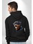 Cesur Rottweiler Sadık Güçlü Köpek Aşkı Siyah Kapüşonlu Sweatshirt Kadın Erkek Ön Minimal Sırt Baskılı 3