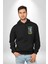 Karmaşık Zihin Gerçek ve Halüsinasyon Siyah Kapüşonlu Sweatshirt Kadın Erkek Ön Minimal Sırt Baskılı 2