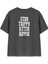 Stay Trippy Little Hippie Kadın Oversize Füme Tişört 1