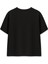 Yarım Daire Minimal Çizim Siyah Oversize Tişört 2