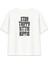 Stay Trippy Little Hippie Kadın Oversize Ekru Tişört 1