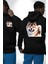 Akita Inu Sadık Köpek Siyah Kapüşonlu Sweatshirt Kadın Erkek Ön Minimal Sırt Baskılı 4