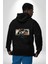 Sahte Değer Baskılı Doların Sahteliği Siyah Kapüşonlu Sweatshirt Kadın Erkek Ön Minimal Sırt Baskılı 5