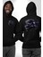 Yay Burçu Özel Tasarım Siyah Kapüşonlu Sweatshirt Kadın Erkek Ön Minimal Sırt Baskılı 4