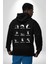 Yoga Yapan Yoga Hareketleri Yapan Köpek Siyah Kapüşonlu Sweatshirt Kadın Erkek Ön Minimal Sırt Baskılı 3
