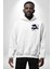 Yay Burçu Özel Tasarım Beyaz Kapüşonlu Sweatshirt Kadın Erkek Ön Minimal Sırt Baskılı 2