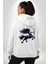 Yay Burçu Özel Tasarım Beyaz Kapüşonlu Sweatshirt Kadın Erkek Ön Minimal Sırt Baskılı 3