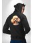 Zeki Popüler Poodle Köpek Dostu Siyah Kapüşonlu Sweatshirt Kadın Erkek Ön Minimal Sırt Baskılı 3