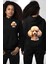 Zeki Popüler Poodle Köpek Dostu Siyah Kapüşonlu Sweatshirt Kadın Erkek Ön Minimal Sırt Baskılı 4