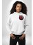 Neon Kelebek Kanatlı Mikrofonlu Genç Kız Beyaz Kapüşonlu Sweatshirt Kadın Erkek Ön Minimal Sırt Baskılı 2