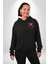 Rahat ve Tarz Karanlık Tavşan Siyah Kapüşonlu Sweatshirt Kadın Erkek Ön Minimal Sırt Baskılı 5