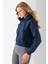 Kadın Kapüşonlu 3ip Şardonlu Crop Sweatshirt Lacivert - 2612 3