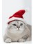 Yeni Yıl Kedi Şapkası Lastikli Yılbaşı Şapkası Yetişkin Kedi Noel Baba Şapkası 1
