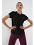 Tommy Life Siyah Basic Kısa Kol Standart Kalıp O Yaka Kadın T-Shirt - 97144 3
