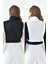 Mırach 2'li Çapraz Yaka Boyunluk - Siyah Beyaz | Tesettür Crop Body Boyunluk Bluz Içlik 7