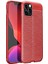 Apple iPhone 12 Pro Max 6.7'' Deri Görünümlü Silikon Kırmızı 1