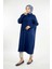 Fırfır Kol Triko Tunik 18305 Lacivert 2
