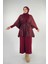 Sim Detaylı Cepli Panço 18332 Bordo 1