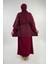 Sim Detaylı Cepli Panço 18332 Bordo 2