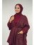 Sim Detaylı Cepli Panço 18332 Bordo 4