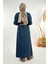 Yarım Balıkçı Yaka Elbise 18300 Indigo 2