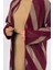 Geometrik Desenli Simli Hırka 18328 Bordo 4