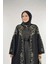 Simli Desenli Hırka 18303 Siyah-Gold 4