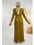 Kalın Fitilli Bel Kuşaklı Elbise 18319 Yağ Yeşili 2