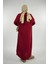 Boğazlı Triko Elbise 18209 Bordo 2