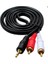 3.5mm To 2 Rca Stereo Lale 2 x Rca Aux Ses Kablosu (1.5 Metre) 2