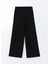 Lcw Modest Siyah Beli Lastikli Geniş Paça Kadın Pantolon 5