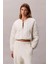 Logolu Kapitone Astarlı Kadın Bej Ceket LV044D511G-67U 4