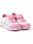 Kız Bebe Pembe Beyaz Desenli Işıklı Cırtlı Sneaker Günlük Spor Ayakkabı 1