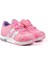 Kız Bebe Pembe Desenli Işıklı Cırtlı Sneaker Günlük Spor Ayakkabı 1
