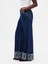 Kadın Koyu Mavi High Rise Stride Wide-Leg Jean Pantolon 6