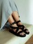 Kadın Terlik Zaha Embossed G106322 Genuins Leather Dark 3